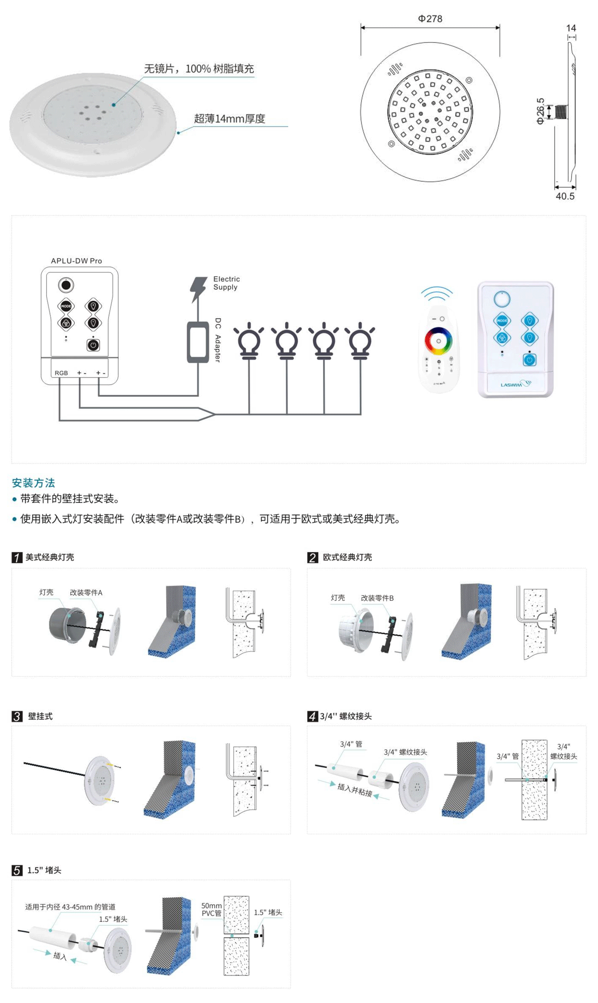 壁挂式水下灯WL-PT系列结构图.png 壁挂式水下灯WL-PT系列结构图.png